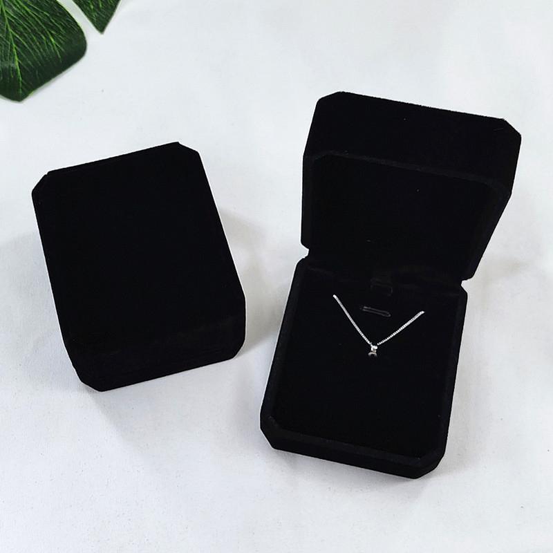 

1pcs Velvet Necklace Display Ring Boxes Earrings Holder Bracelets Cases Wedding Birthday Gift Box Diy Jewelry Storage Packaging 5x6cm чёрный