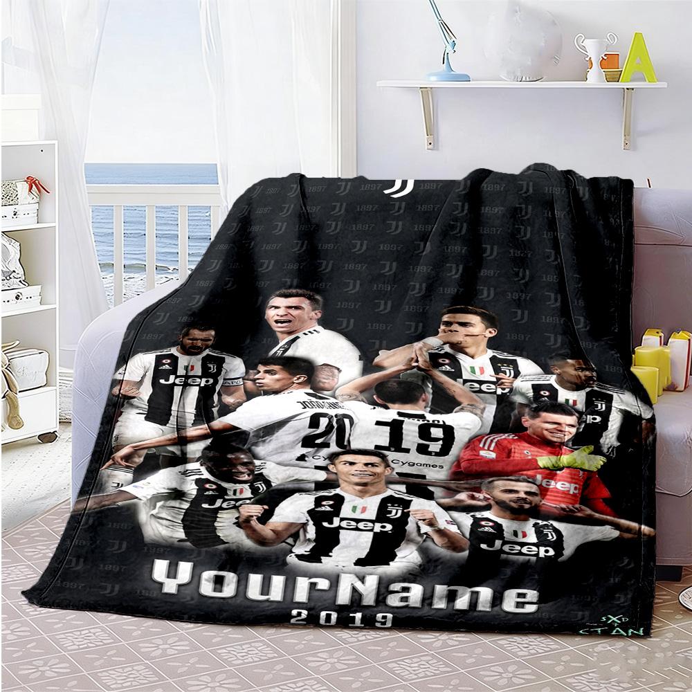 Juventus Personalized Text Blanket Lightweight Personalized Blanket Durable Comfort Throw For Home Decor Livingroom Seaside Bed Four Seasons Universal