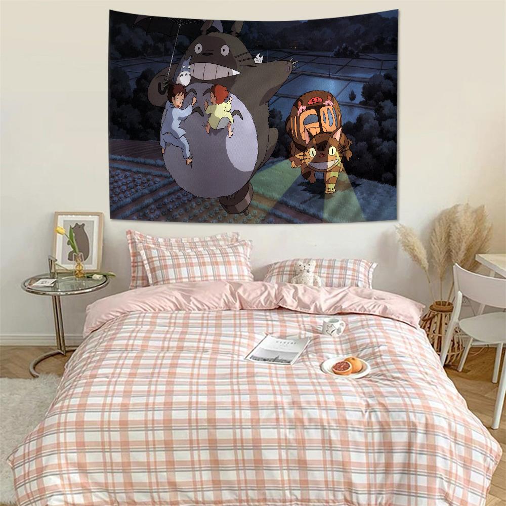 Cartoon My Neighbor Totoro DIY Wall Tapestry For Living Room Home Dorm Decor Wall Art Decor
