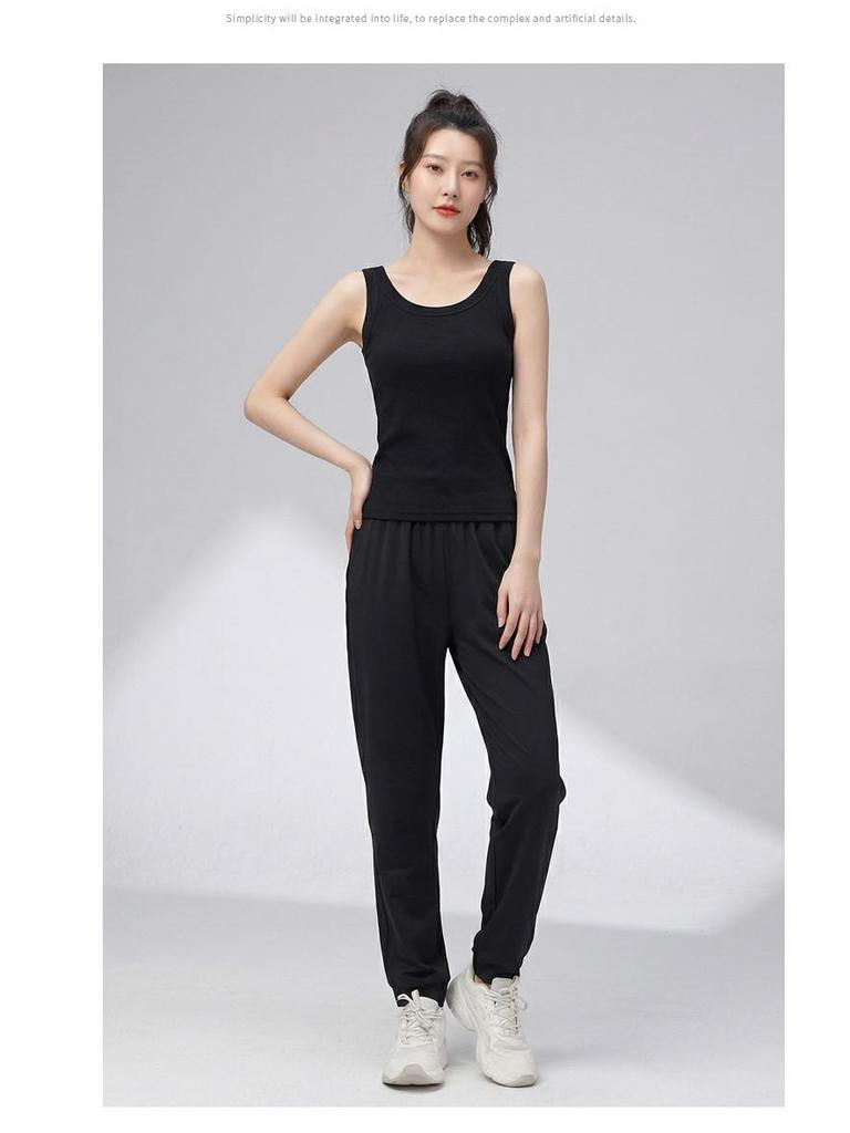 Women's Ribbed Sleeveless Anti-Light Tank Top - Summer Slim Fit Innerwear Camisole