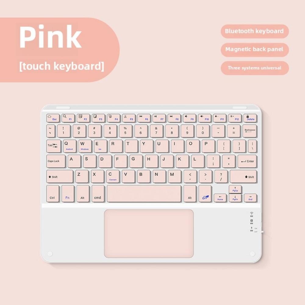 Bluetooth Keyboard with Touchpad for iPad iPhone Tablet Silent Rechargeable Wireless Keyboard Mouse Combo