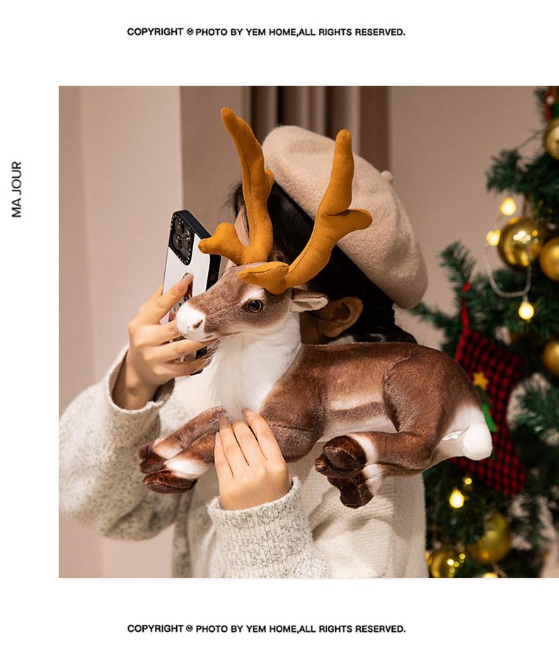 Adorable Moose & Reindeer Plush Toy - Christmas Deer Doll for Kids