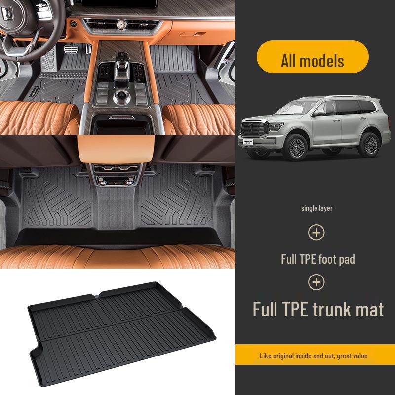 Tank 500 Floor Mats: Fully Enclosed, All-Season, TPE for 5/7-Seater New Energy Models