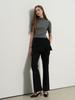 GENERALIDEA Skirt Layered Bootcut Slacks [Black] / Gf1Lpt502