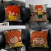 M-Meister E-Eder Und Sein P-Pumuckl Pillow Case Anti-dustmite Pillowcase Invisible Zipper Silky Short Plush Sofa Cushion Cover
