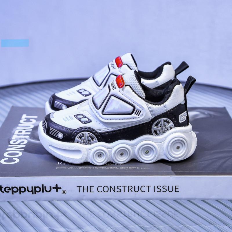 Children's LED Light-Up Sports Shoes Sneakers for Toddlers & Young Kids, Cartoon Athletic Footwear for Boys & Girls