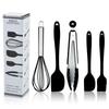 5-Piece Silicone Kitchenware Set: Cream Spatula, Oil Brush, Whisk for Baking and Cake Making