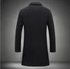 Men’s Solid Color Turn-Down Collar Single-Breasted Trench Coat In Various Colors - European and American Style