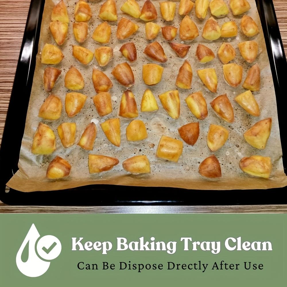 200pcs Unbleached Parchment Paper Baking Sheets,Non-Stick Precut Baking Parchment,Perfect for Baking Grilling Air Fryer Steaming Bread Cup Cake Cookie