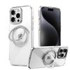 KEYSION N52 Magnetic 360° Ring Case for MagSafe for iPhone 13 14 15 Pro Max Matte Transparent Shockproof Phone Cover