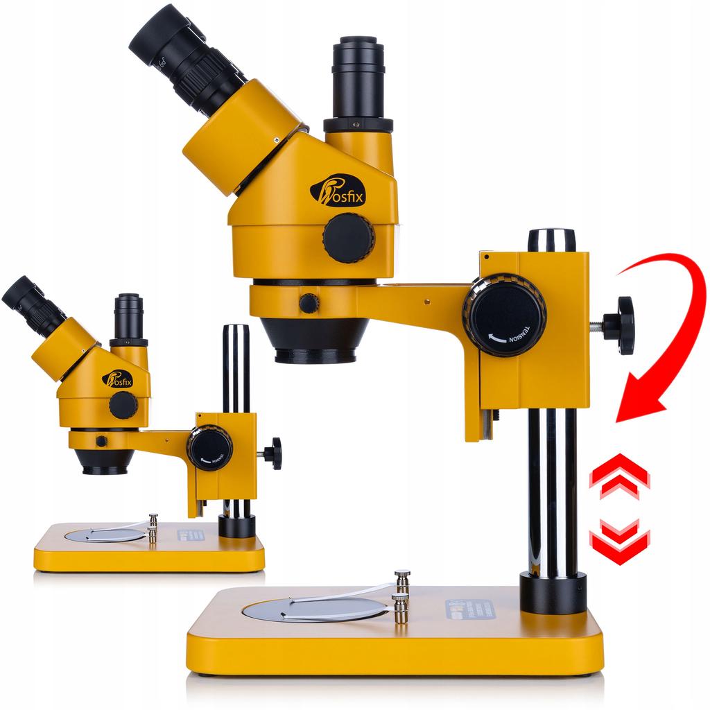 Rosfix Mikroskop Trinokularowy 7–45x Z Kamerą USB 5MP – Zestaw Do Inspekcji Elektroniki | Soczewka Barlow 0.5x | Oświetlacz LED 56x