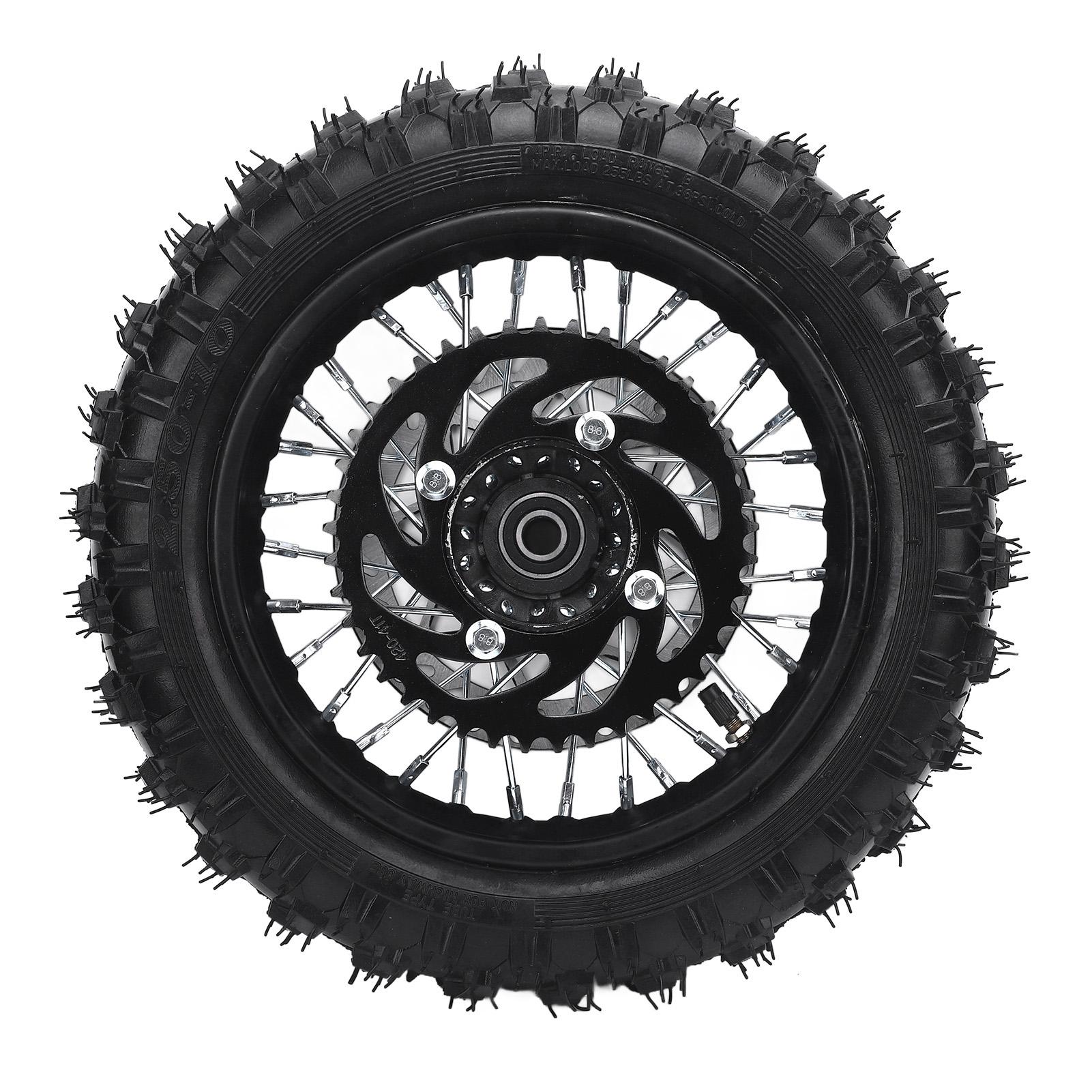 

10-дюймове заднє колісне зібрання 2.5 10 Компактна 15-мм вісь з гальмівним ротором 420 41T зірочка для 50cc до 110cc Позашляховик