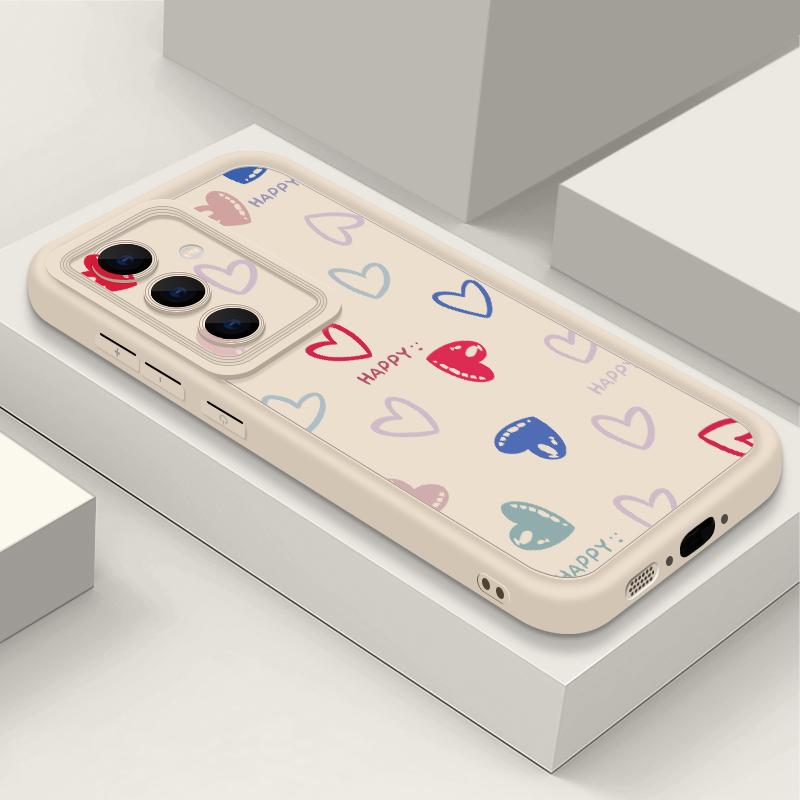 Love Hearts Print Case For Samsung A57 A37 A27 A17 S26 Ultra S25 FE A56 A36 A26 A16 A55 A35 A25 A15 A54 5G S21 S22 S23 S24 Plus Shockproof Cover