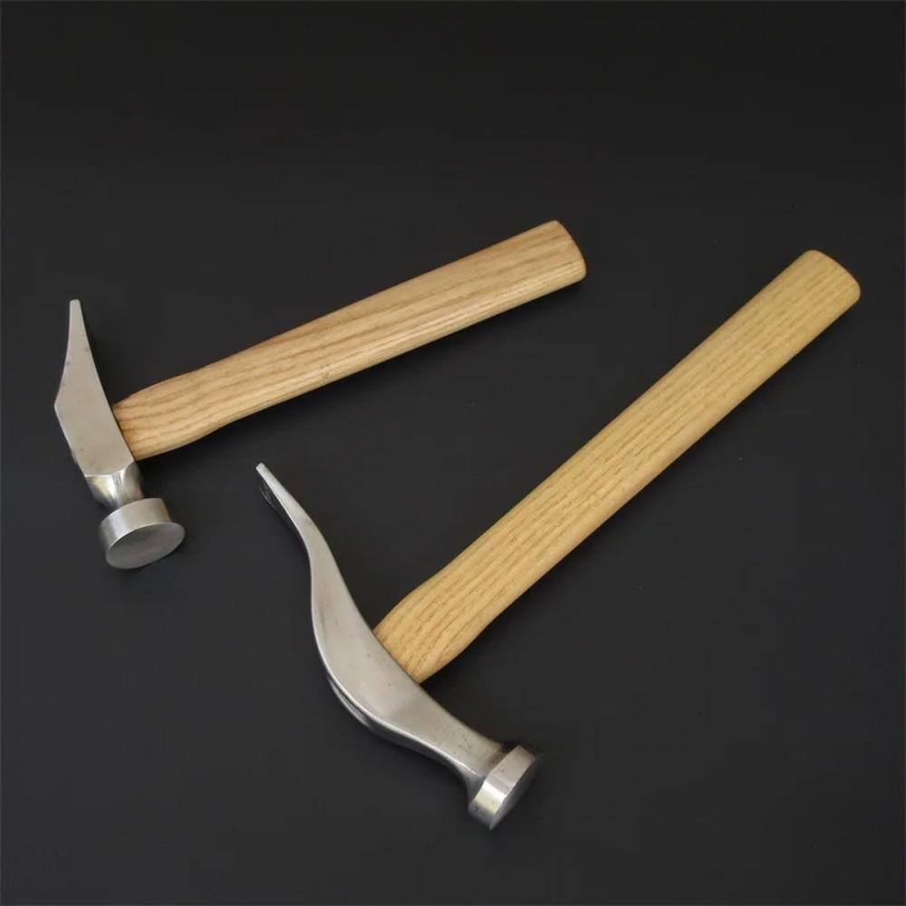 Leather Upper Handmade Hammer With Wooden Handle For Tapping Over Hand Stitches Lacing Remmending Shoe Lightweight Making Tool