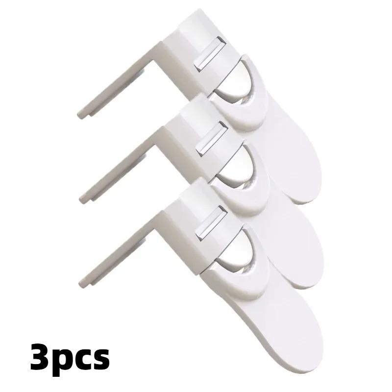 2/5PCS Baby Safety Locks Drawer Lock Anti-Pinching Hand Cabinet White Drawer Locks Refrigerator Lock Buckle Children Protection