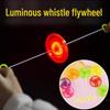 Children's Luminous Pull String Gyro Toy with Whistle Sound and Flashing Lights - Nostalgic Gift