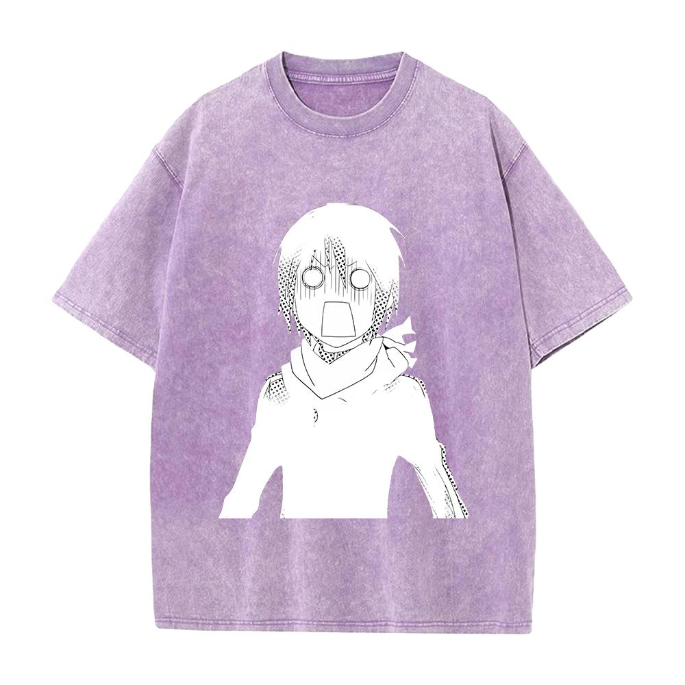 Anime Noragami Yato Graphic T Shirt Men Women Short Sleeve Clothing Casual Cotton Tshirt Vintage Washed T-shirt Harajuku Tops
