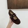 Mary Jane shoes women's autumn 2025 new French shallow mouth single shoes flat red ballet shoes soft leather soft sole