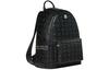 Vintage Printed Silver Hardware Classic Double-Sided Rivet Large Capacity Coated Canvas Spliced Nappa Leather Backpack Backpack Unisex Black