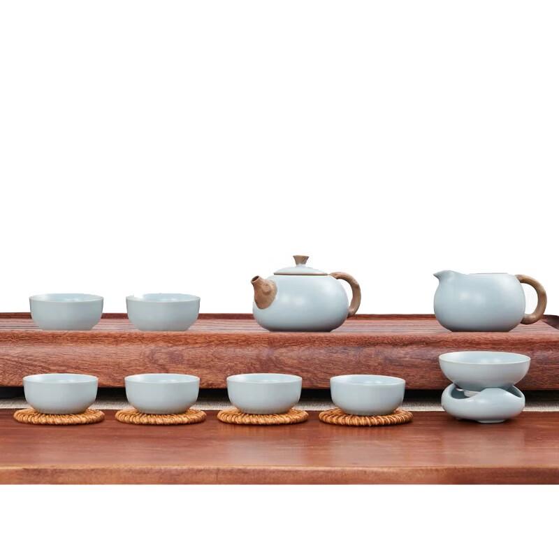 Bafangli Xishi Pot 10-Piece Ru Kiln Tea Set