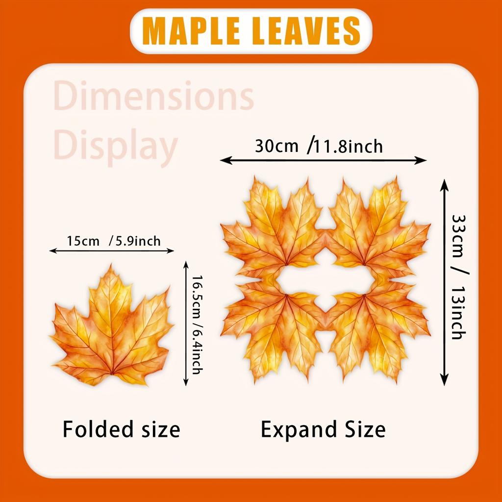 Alien Maple Leaf Disposable Paper Napkins - 4-Ply Durable & Absorbent, 6.4x5.9 Inch Elegant Autumn Design for Birthday Parties