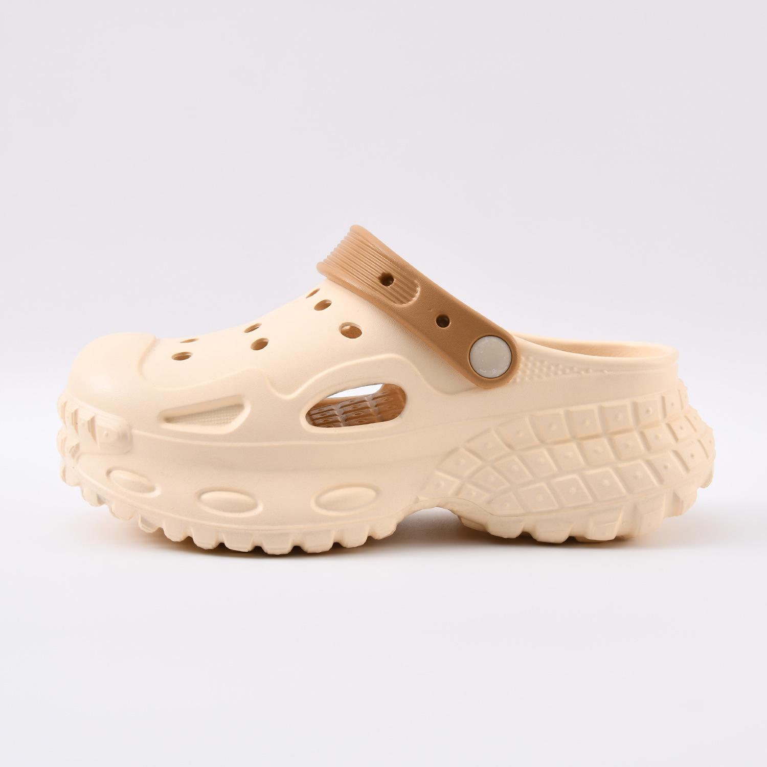 

Обувь с отверстиями для шин женские летние новые сандалии на толстой подошве с увеличением высоты носить пляжную сумку головные полушлепанцы 39-40