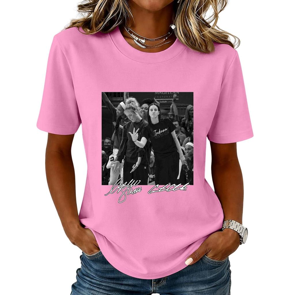 Unisex Casual Letter Print Neck Short Sleeve T-Shirt for Everyday Wear