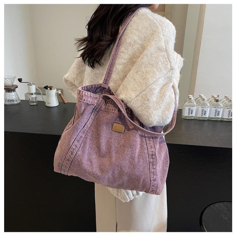 Customized Vintage Denim Bag for Women 2025 New Small Retro Shoulder Bag Casual Tote Bag