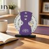 Wooden Texture Calendar Creative Perpetual Calendar, 3 Layer Rotating Date Desk Ornaments Decor, Vintage Monthly for Home Office Study Room