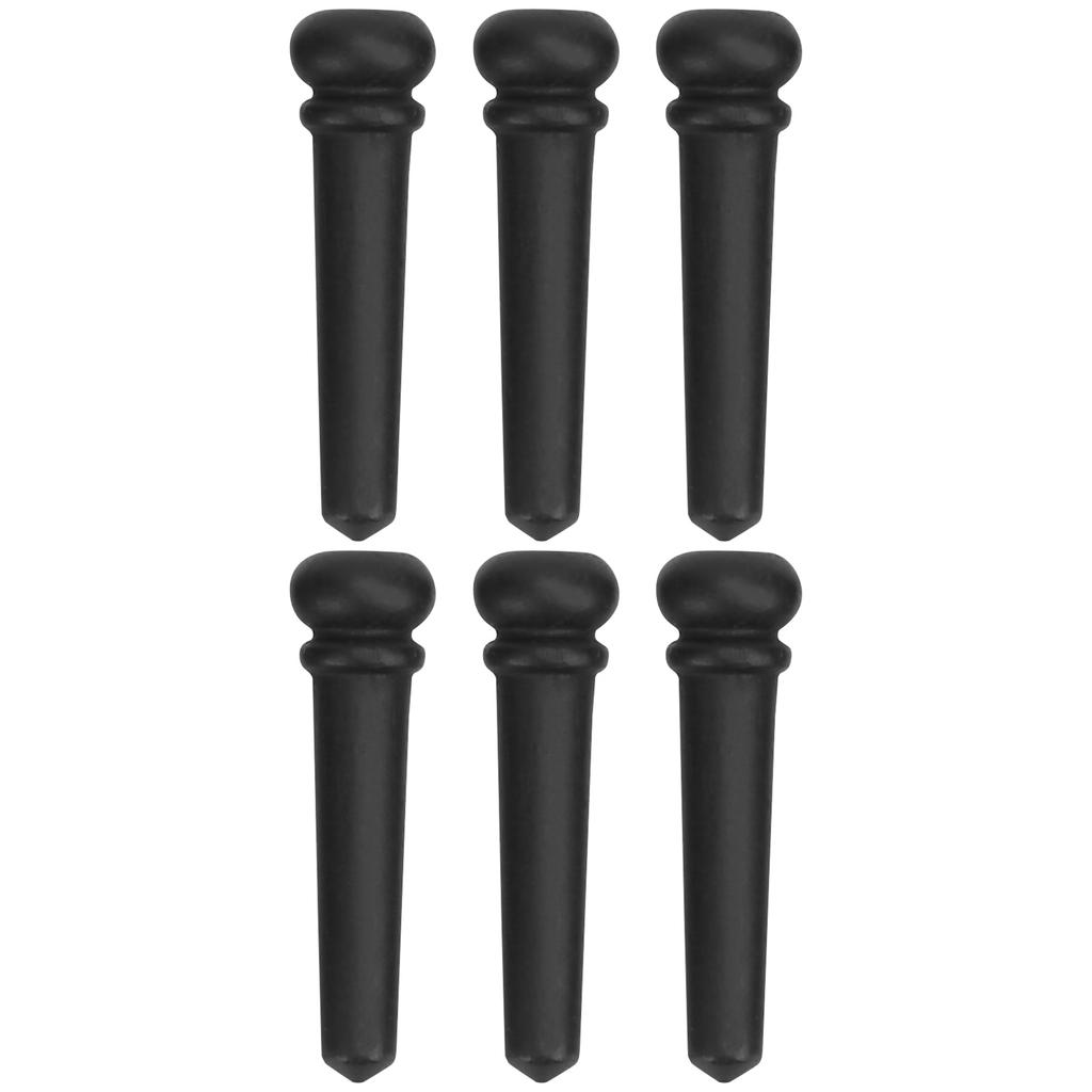 6pcs Ebony Acoustic Guitar Pins Pegs Guitar Parts Replacement Tool Accessory Decoration Black