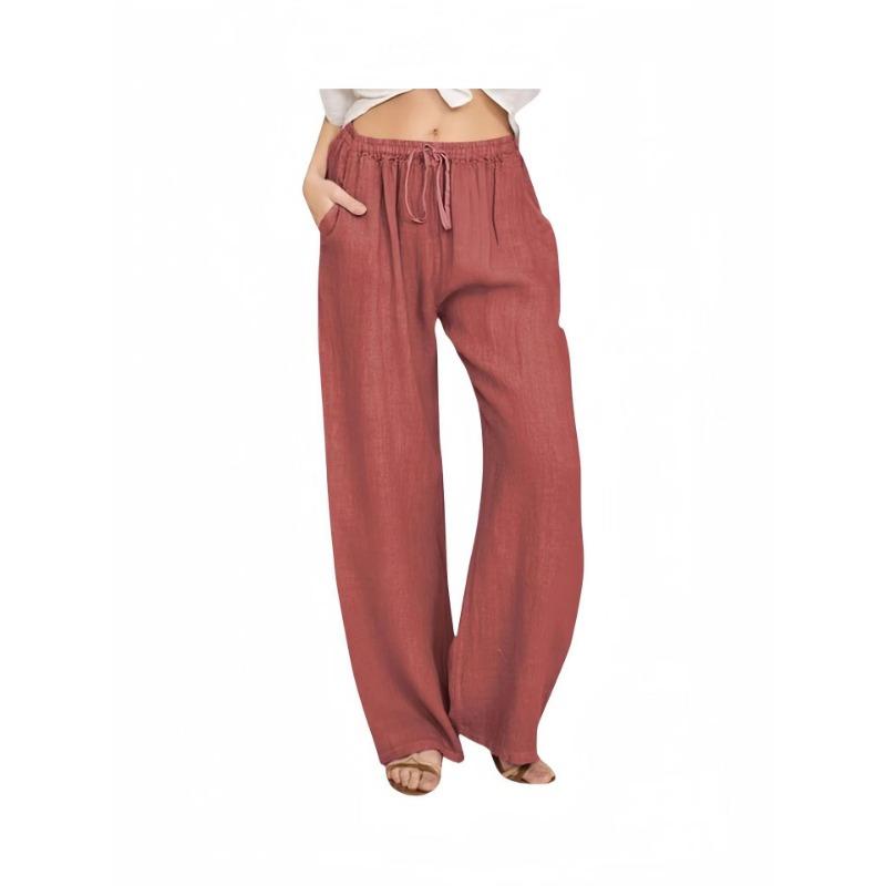 Summer and Autumn Casual Women's Wear In Europe, America, and Europe Large Loose Cotton Hemp Casual Pants