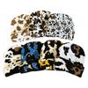 Winter Custom Logo Warm Thickened Cuffed Cow Print Jacquard Spandex/Cotton Knitted Unisex Beanie Hat Common Beach Business