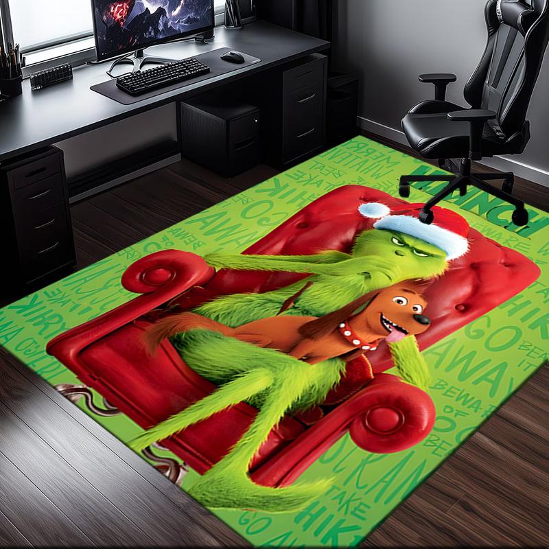 Christmas Comfort Rug Office Carpet Non-Slip Mat, Chair Rug Floor Covering for Gaming, Bedroom, Living Room , Home Decor Christmas Gift