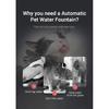 ROJECO Cat Water Fountain Filter LED Automatic Pet Water Dispenser For Cat Accessories Auto Drinker for Cats Drinking Fountain