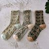 Print Cotton Korean Style Socks College Style Hosiery Middle Tube Hosiery Girls Jacquard Socks