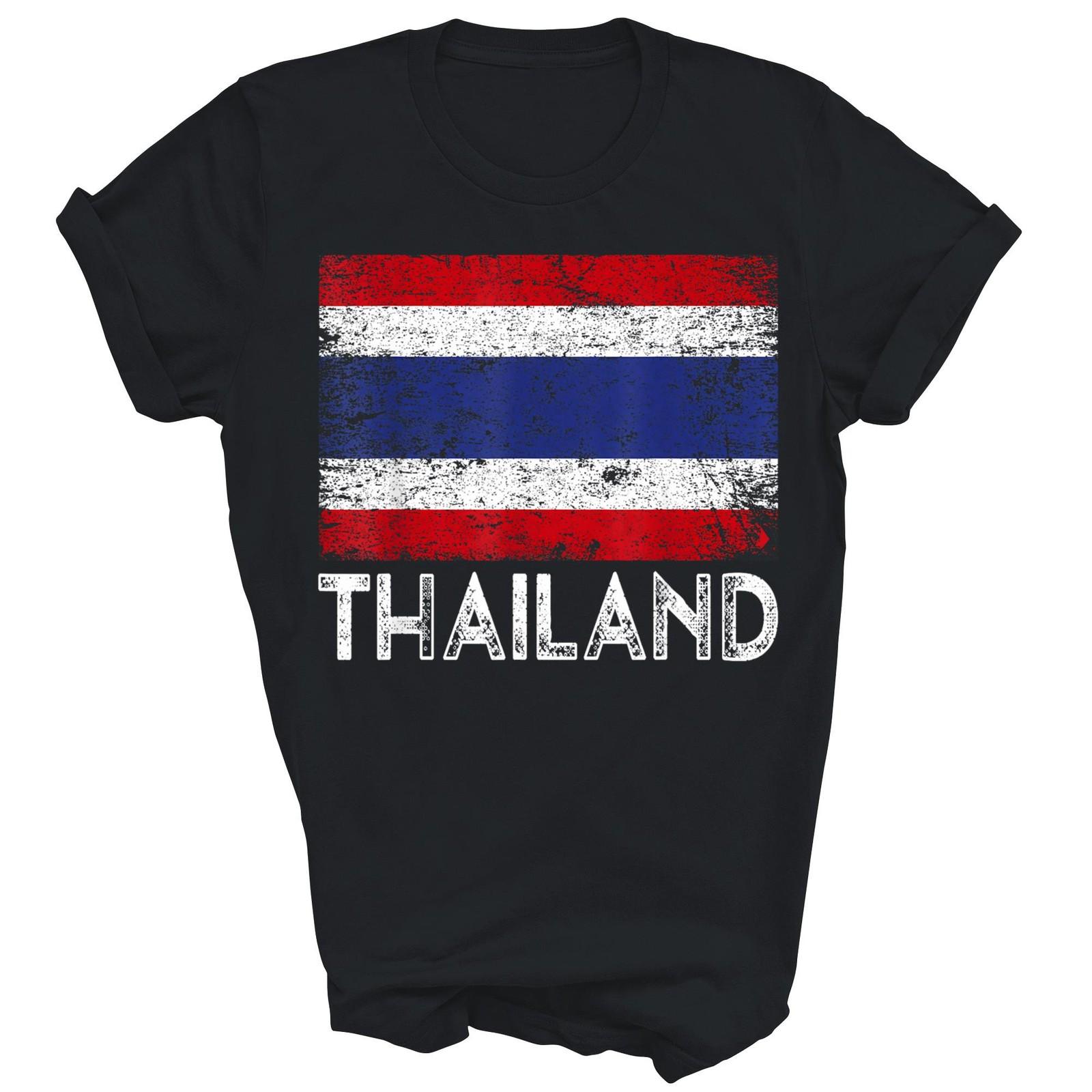 Distressed Patriotic Thailand Flag Unisex Shirt Gift M