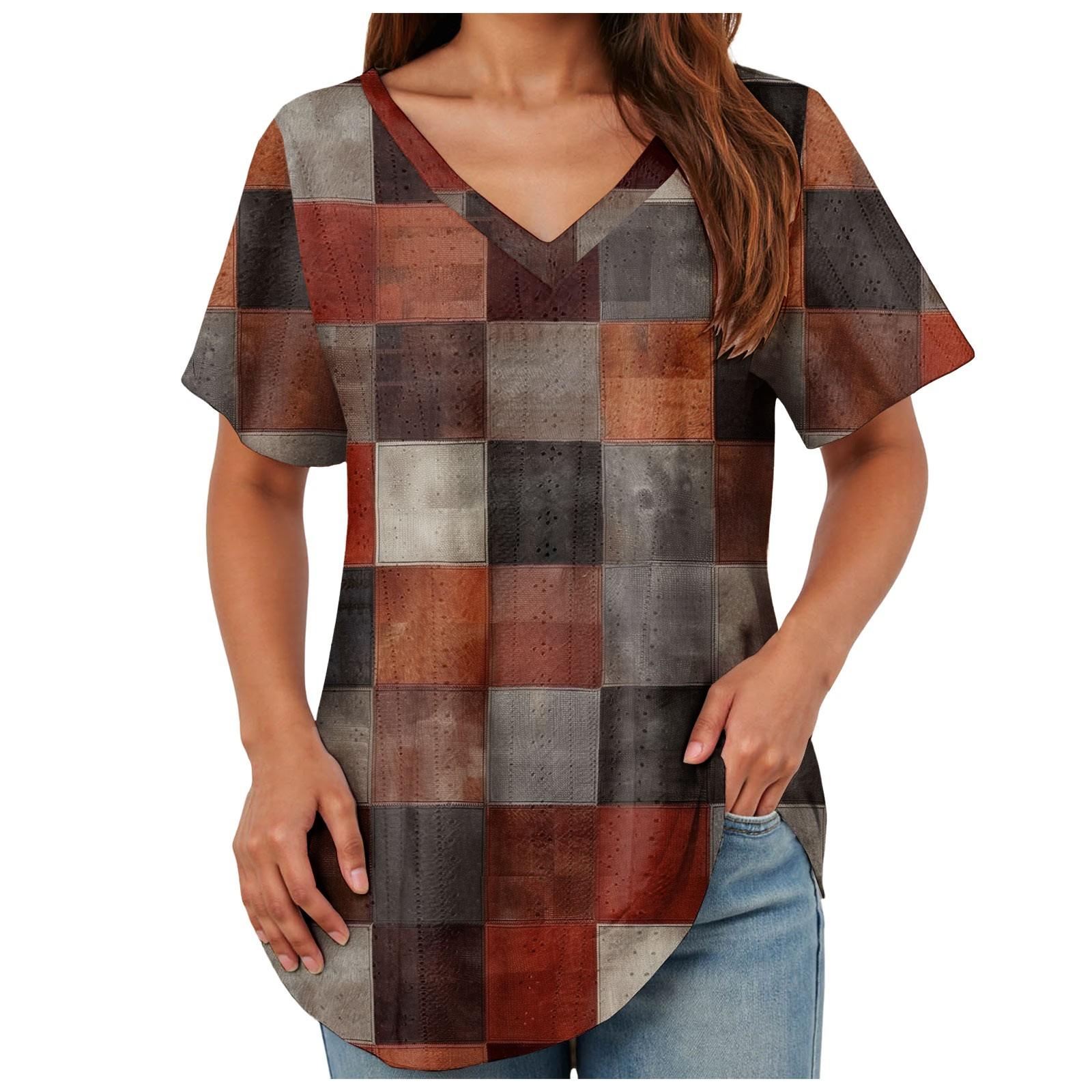 

Плавки женские цветочные футболки с V-образным вырезом и коротким рукавом повседневные топы свободного кроя базовые футболки футболки с цветочным принтом свободная одежда женская 8XL