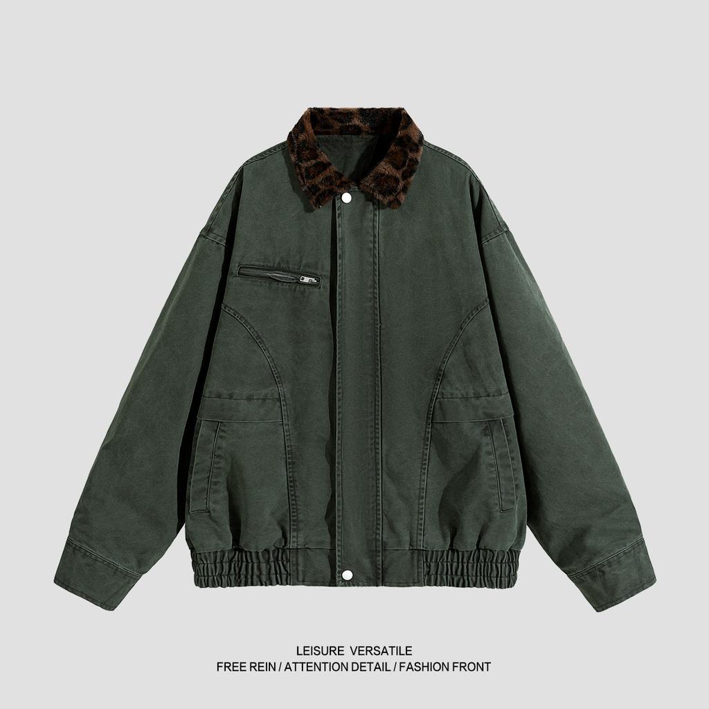Pure Cotton Jacket for Men's New Jacket American-style Washing and Old Lapel Men's Spring and Autumn Clothing