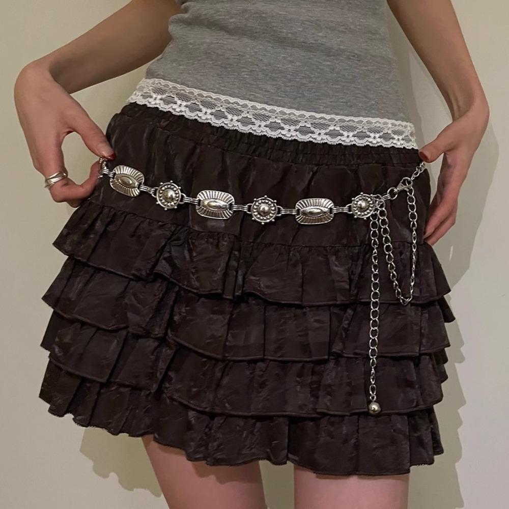 Metallketten-Gürtel Gold Silber Kleidergürtel Kette Neu Taillenkette Frauen