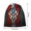 Croatia Football Logo Skullies Beanies Caps Unisex Women Unisex Cool Winter Warm Knitted Hat Adult Croatian Soccer Gift Bonnet Hats