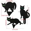 Kattstaty Konstdekorer Trädgård Svart Kattdekorationer Djurform Gårdsdekorationer