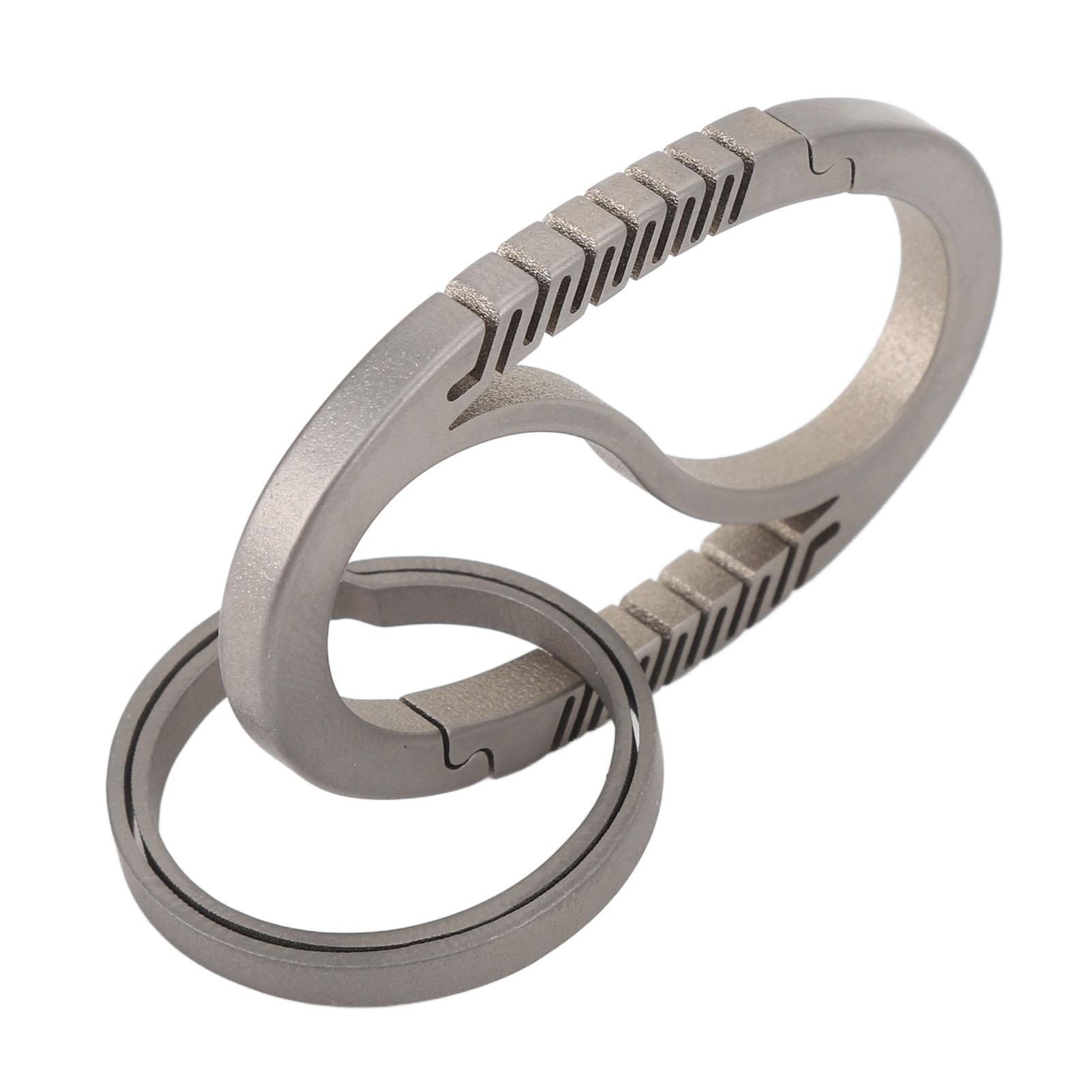 

Брелок Овальный Титановый сплав Минималистичный Двойная застежка-клипса для ключей с большим круглым кольцом для автомобиля