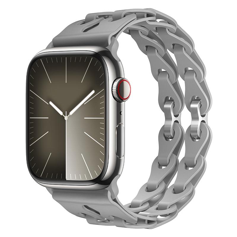 Silicone Strap For Apple Watch band 45mm 44mm 49mm 40mm 41mm 38mm 42mm belt correa Bracelet iWatch ultra 2 Series 9 8 7 6 5 3 Se