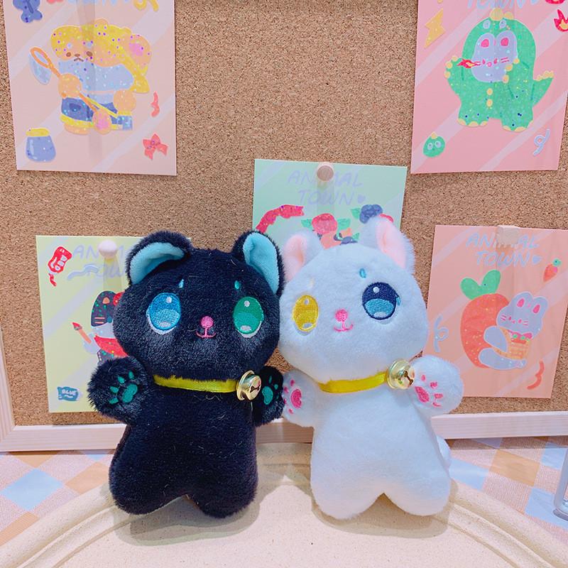 Adorable Plush Cat Keychain Soft Stuffed Animal Figure Cute Bag Charm Doll