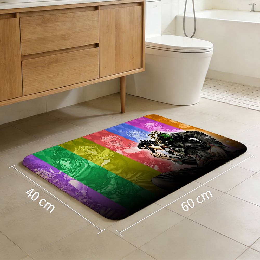 Adventure Anime Jojo Bizarre Adventure Bathroom Mat Kids Room Bedroom Decoration Balcony Anti-Slip Doormat Living Room Welcome