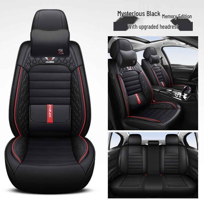 3D Full Surround Leather Car Seat Cushion for Five-Seaters - Universal Fit for All Seasons (Autumn/Winter) - Sedan & Small Car Cover