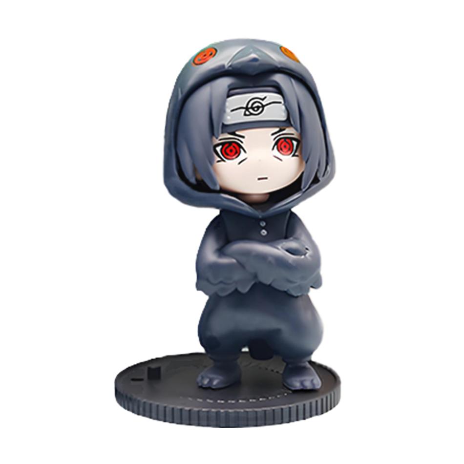 1-9 Peças Naruto Caixa Surpresa Figuras Modelo Ornamento Anime Uchiha Sasuke Sakura Cosplay Figura de Ação Modelo Brinquedos Decorações Presentes
