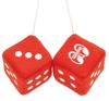 MoonEyes Fuzzy Dice Hanging Mirror Car Car Fuzzy Motorcycle Miscellaneous Ornament, Red, MG878RD. Accessory, Goods, Dice, Goods, American (American