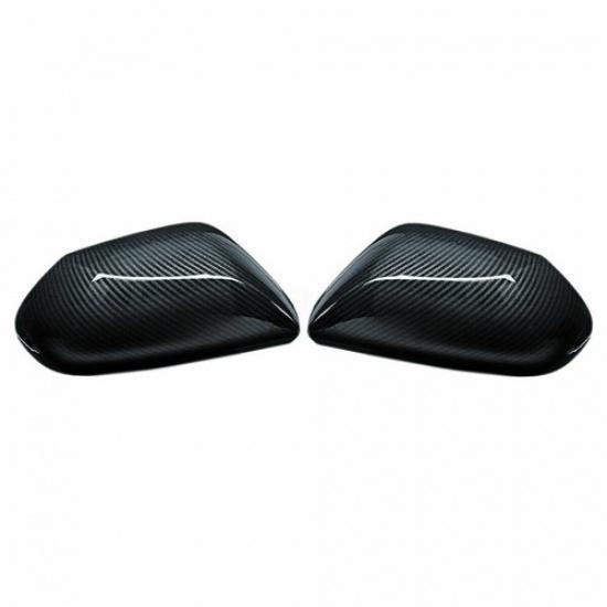 Carbon Fiber 2X Side Rearview Mirror Cover Trim For Toyota Avalon 2019 2020 2021
