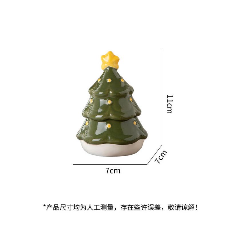 Christmas Tree Toothpick Box Household Toothpick Tube Cute Cotton Swab Box Floss Two-in-one Storage Box Toothpick Jar
